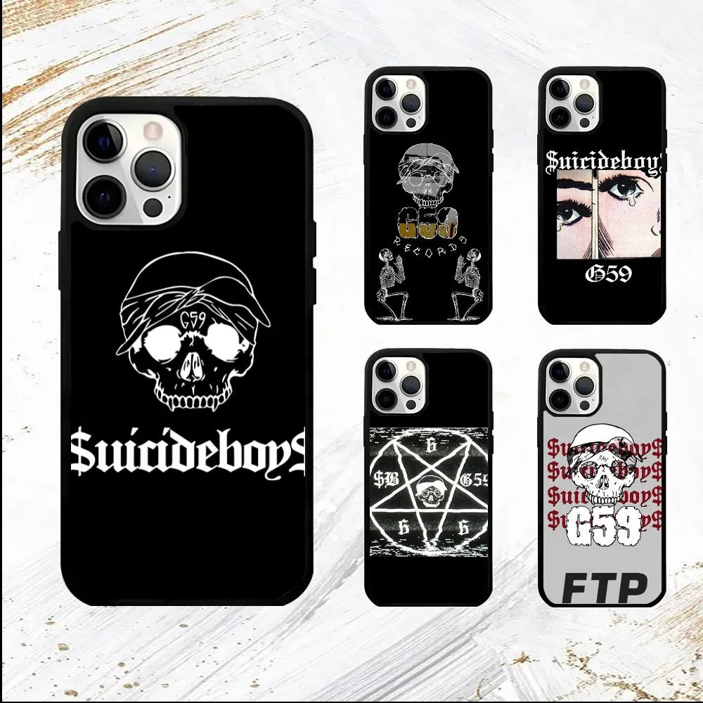 Rap Group S-Suicideboys-S G59 Phone Case For iPhone 16 15 14 13 12 11 Pro Max Plus Mini PC Fashion High Quality mirror phone cas