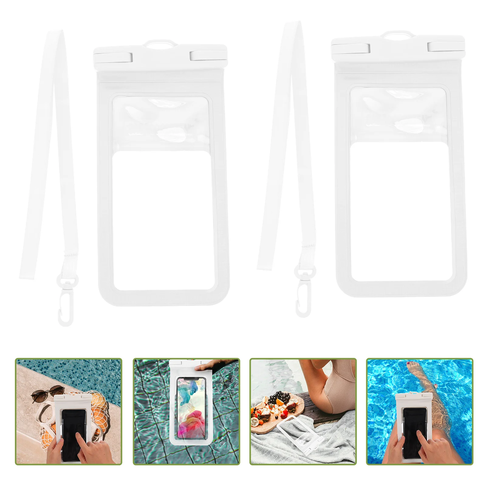 

2Pcs Waterproof Cellphone Bag Swimming Phone Holder Swim Phone Sleeve Underwater Phone Protector