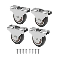 4 pcs mini casters furniture casters small 25mm fixed casters directional movable casters movable casters for furniture