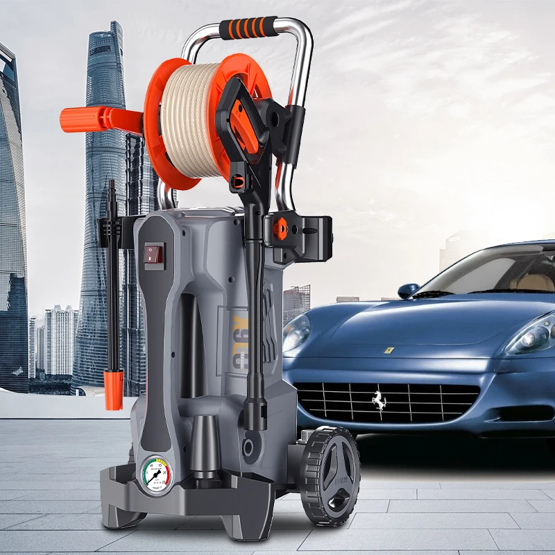 

150bar High Pressure Washer 220V Protable Car Washing Machine Water Gun 2800W Household Powerful Wash Pump Hose Pressure Cleaner