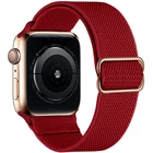 Ремешок нейлоновый эластичный для Apple watch 44 мм 42 мм 40 мм 38 мм, сменный Браслет для iwatch 7 6 5 4 3 2 SE band