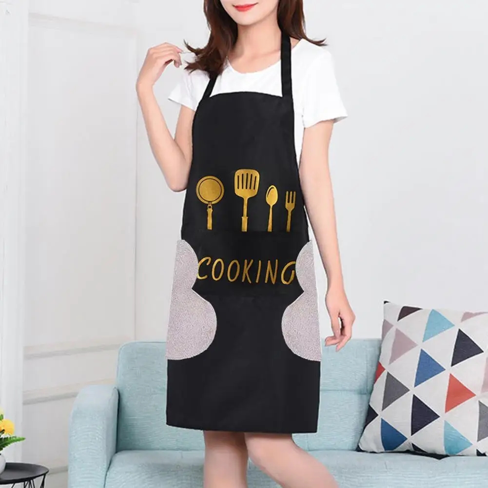 

kitchen Household Cooking Apron with Hand Towel Men Women Breathable PVC Anti-deformed Coffee Overalls Wipe Hand Baking Apron