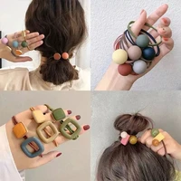 new women cute heart crystals pearls elastic hair bands ponytail holder sweet scrunchie rubber band fashion hair accessories