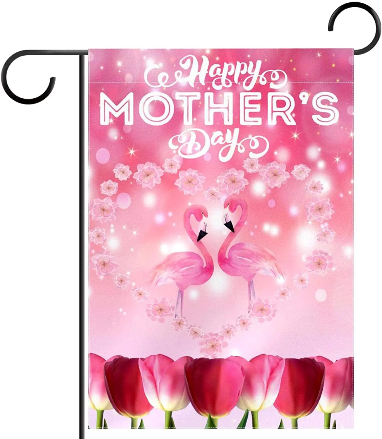 

Счастливый День матери, Розовый фламинго, любовь, цветы, сезонный дом, ранний баннер для патио, газон, уличный Декор для дома