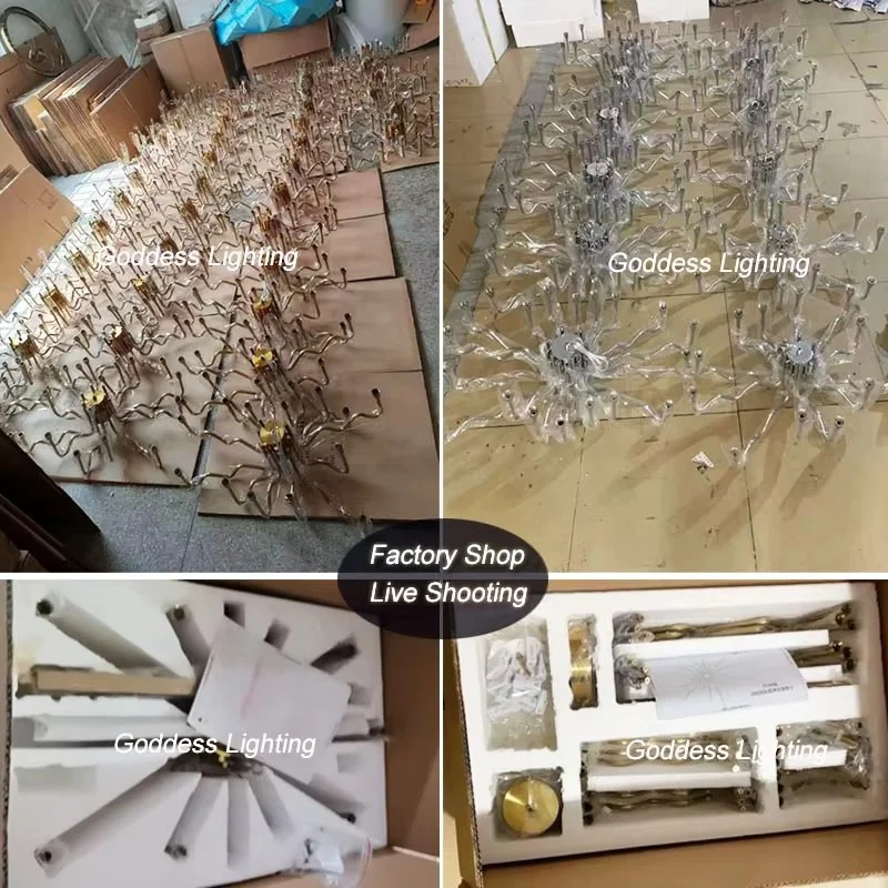 2024 стеклянные потолочные светодиодные люстры современные роскошные подвесные
