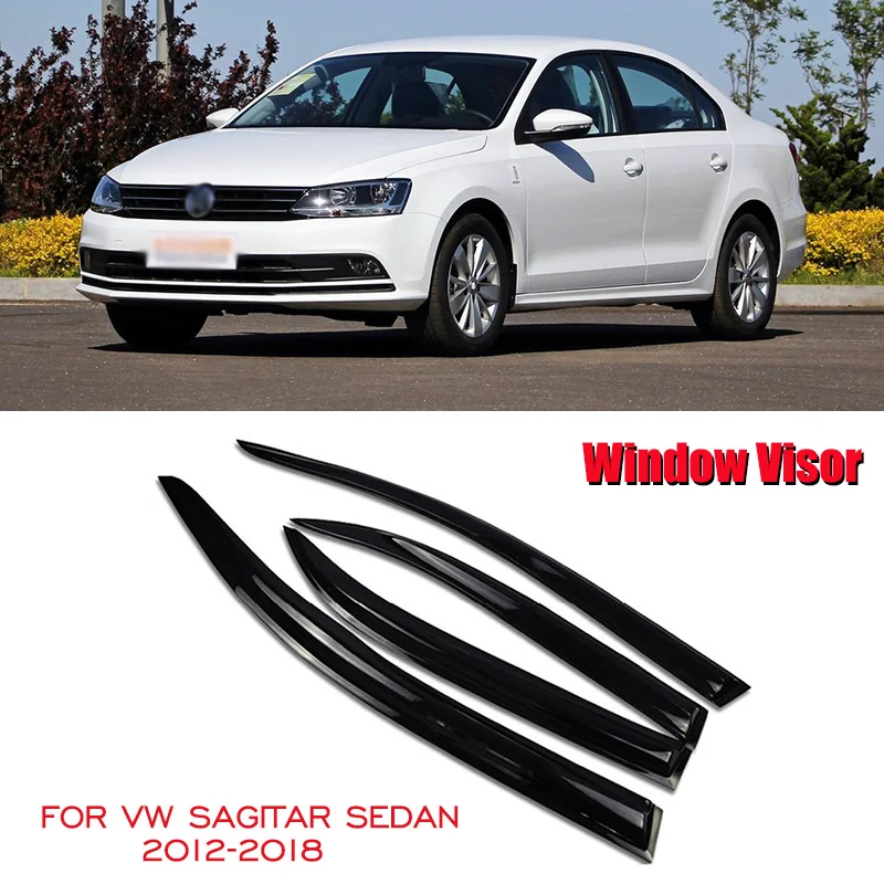 

For Volkswagen VW Sagitar Sedan 2012 2013 2014 2015 2016 2017 2018 Window Visor Sun Rain Guard Auto Rain Shade Awnings Shelters