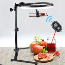 26CM Photography Lighting Phone Ringlight Tripod Stand Photo Led Selfie Fill Ring Light Lamp for Online Class Youtube Live