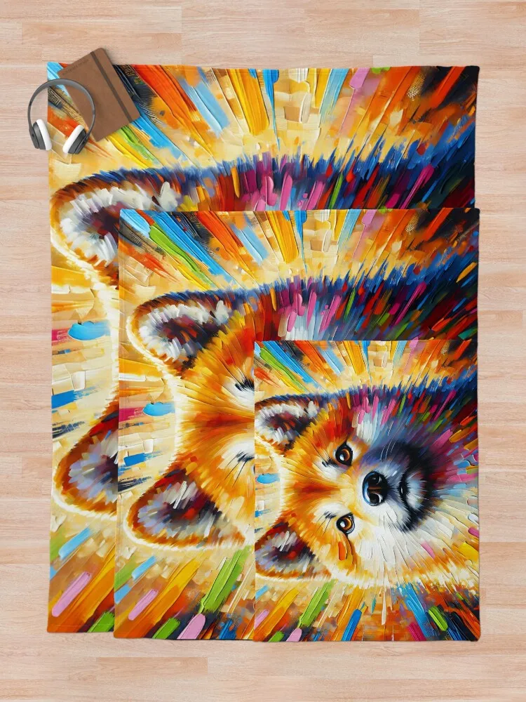 Hokkaido собака акриловый принт портрет домашних животных любители пледы одеяло Retros