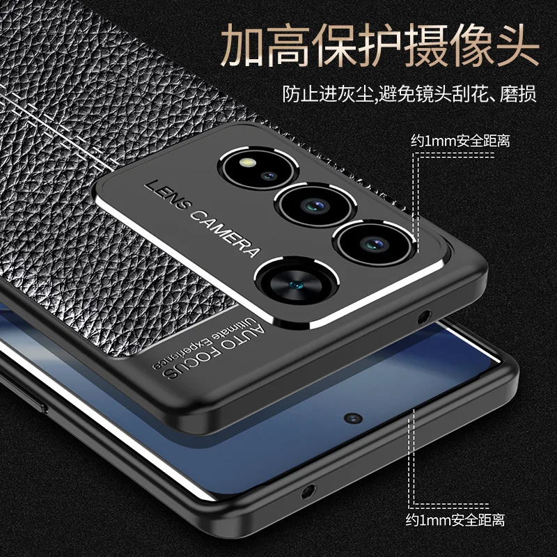 For Cover Vivo V27 Pro Case For Vivo V27 Pro Capas Coque Phone Back Shockproof Bumper Soft TPU Leather Fundas Vivo V27 Pro Cover