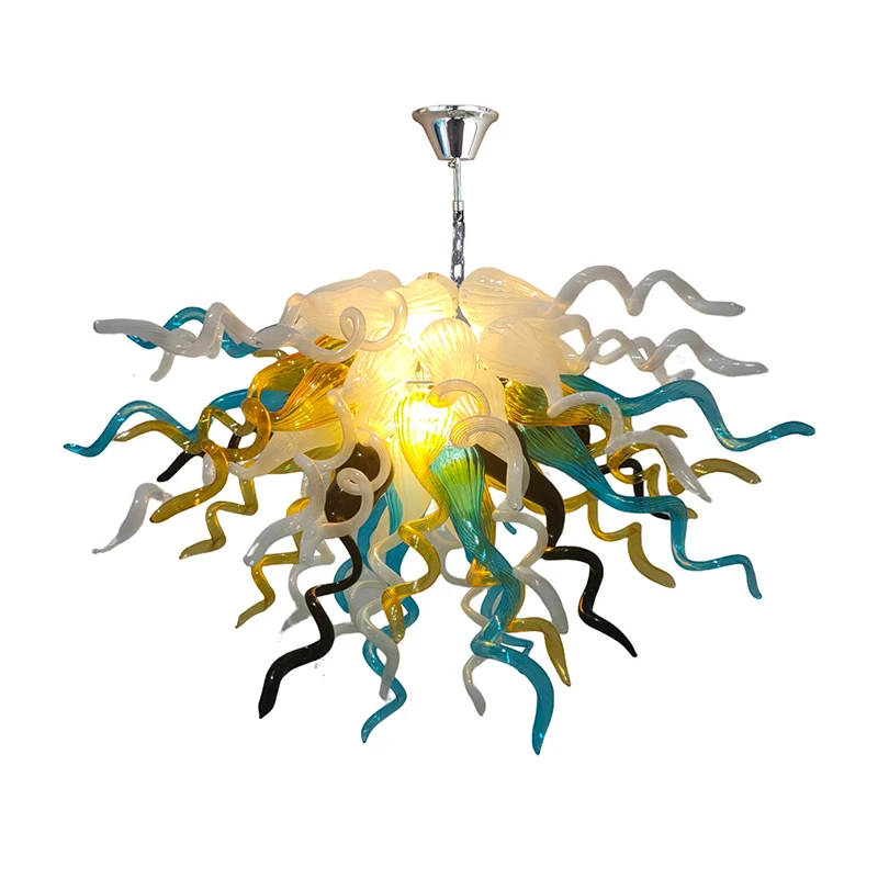 

Contemporary Blown Glass Chandeliers Modern Design Creative Art Ceiling Chandelier Lamp Multi Color for Dining Roon Home Light