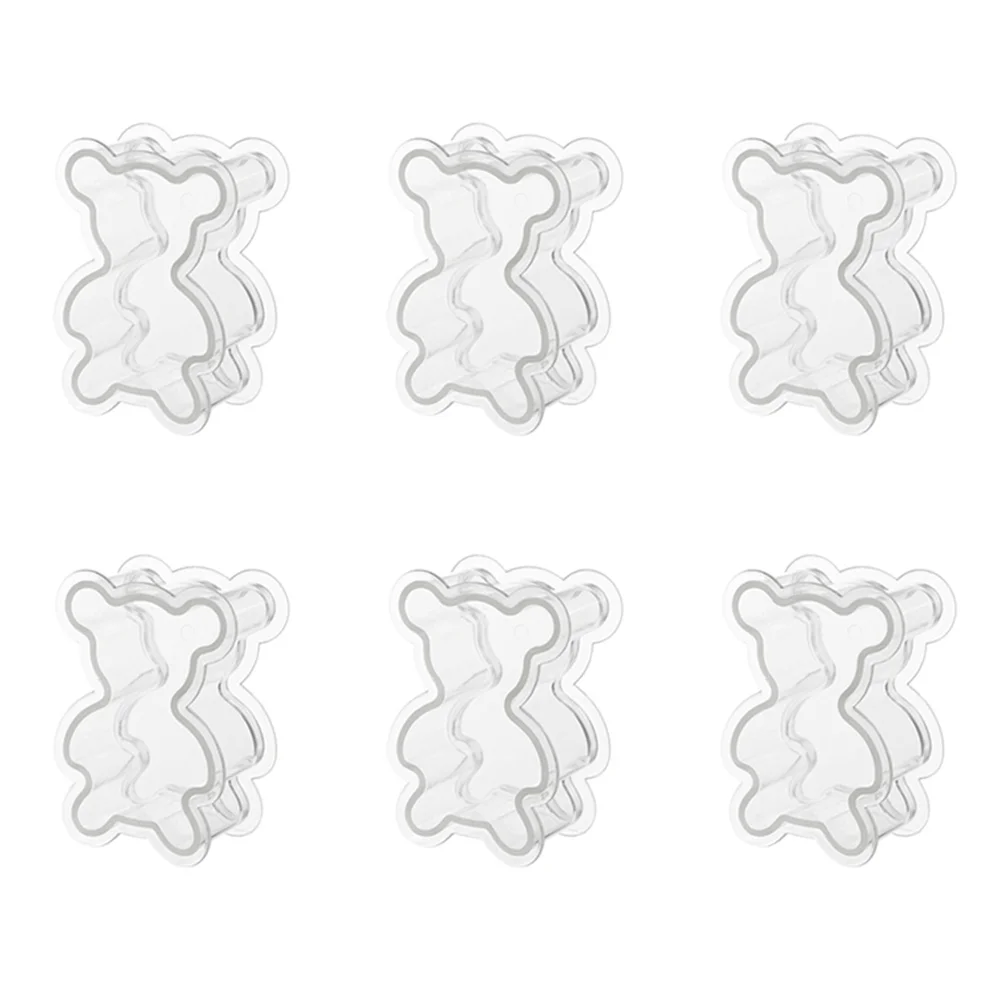 

6pcs Favor Box Clear Treat Boxes Showe Treat Boxes Birthday Candy Boxes Makeup Sponge Holder
