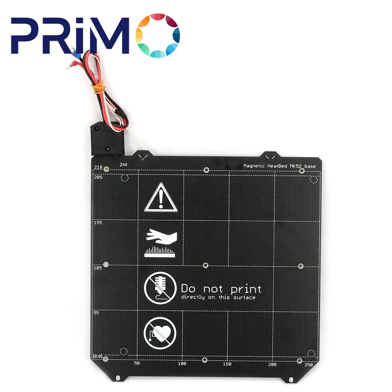 

24V For Clone Prusa i3 MK3 MK3S Y Carriage Magnetic Hot Heated Bed MK52 Wiring Thermistor Kit With Magnet 3D Printer