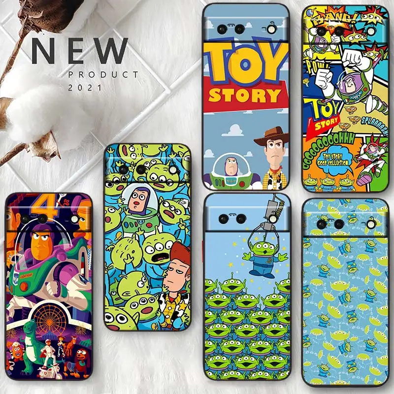 

Toy Story Animation For Google Pixel 7 6 Pro 6A 5A 5 4 4A XL 5G Shell Soft Silicone Fundas Coque Capa Black Phone Case