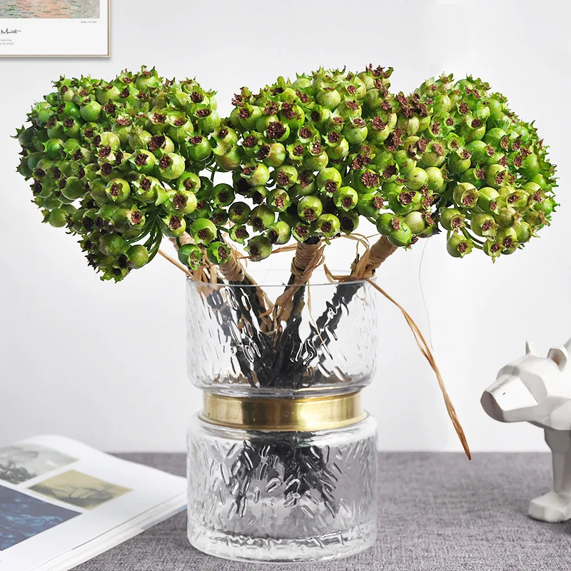 

5pcs Artificial Plants Christmas Berry Stem Branches For Christmas Decorations Winter Craft Wreath Decoration Holiday Home Decor