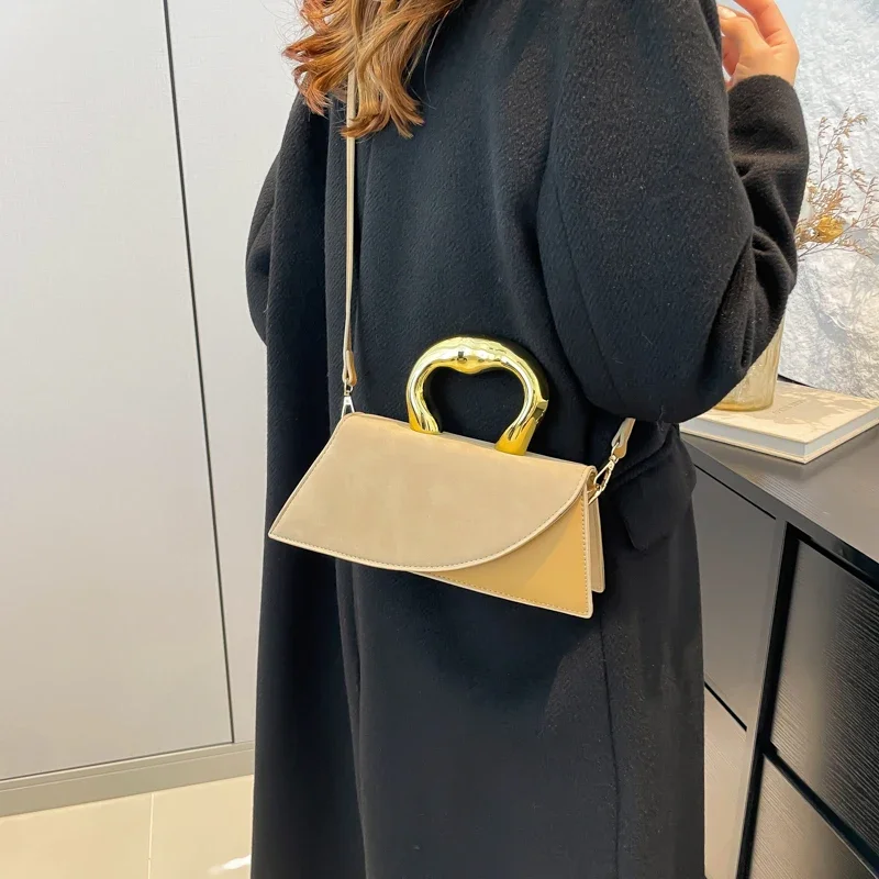 Sewing Thread Casual Solid Top-Handle Bags Fashion Large Capacity 2025 Hot Sale for Women Hasp Pu Women's Shoulder Bag