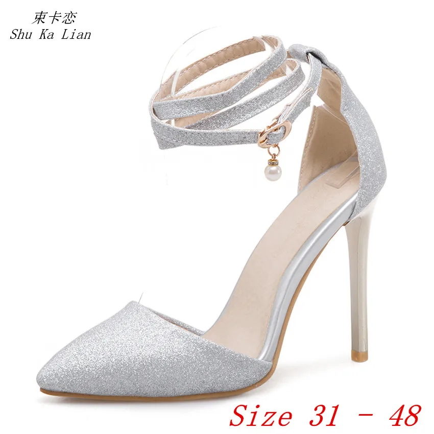 

High Heels Women D'Orsay Pumps High Heel Shoes Stiletto Woman Wedding Shoes Small Plus Size 31 - 40 41 42 43 44 45 46 47 48