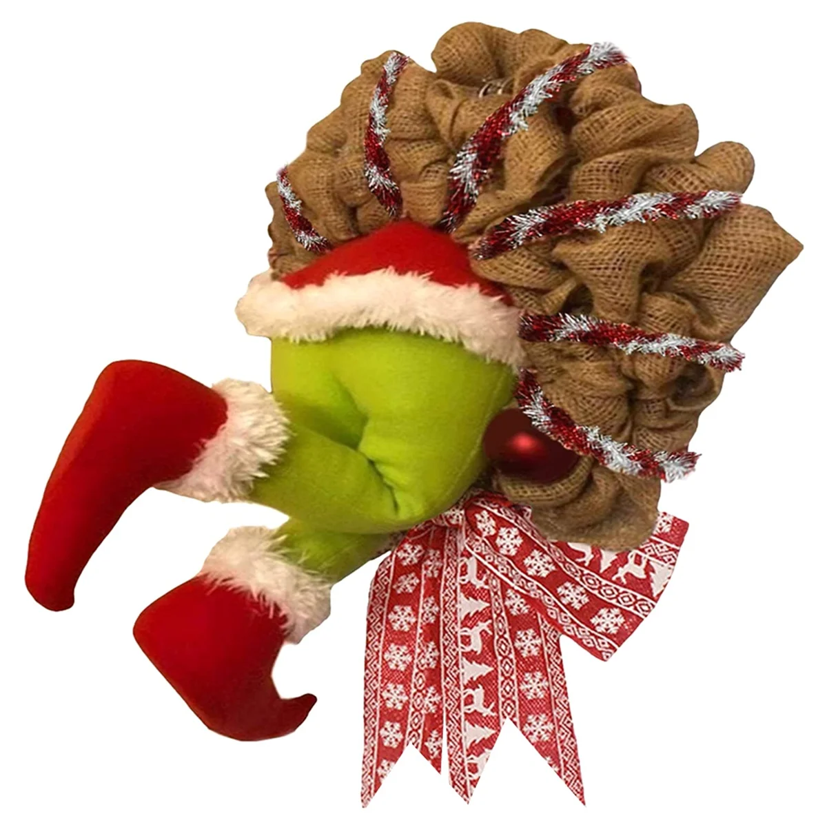 

Wreath, Christmas Thief Wreath, How the Christmas Thief Stole Christmas Burlap Wreath for Front Door Decoration Wreath