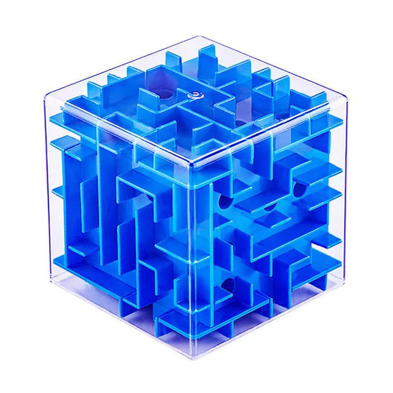 

3D Maze Magic Cube Transparent Six-sided Puzzle Speed Cube Rolling Ball Game Cubos Maze Toys For Children Educational