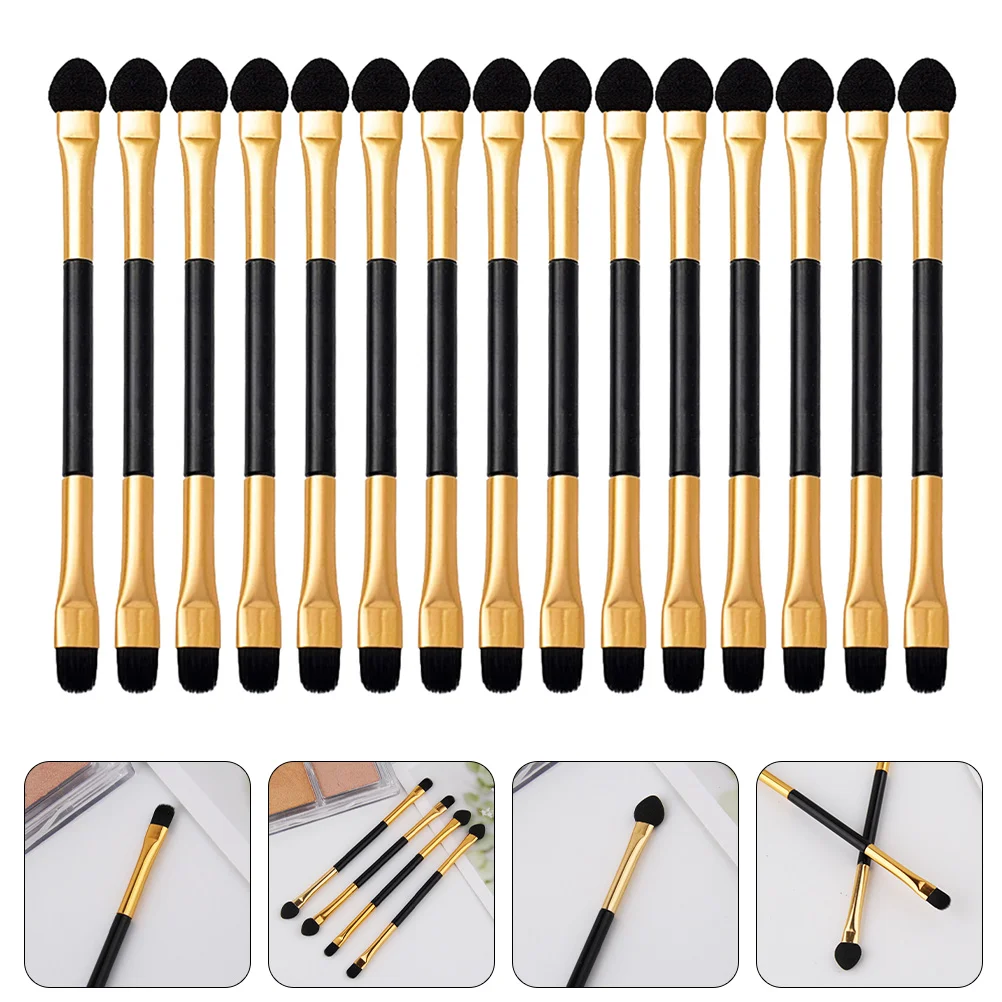 

15 Pcs Eye Shadow Brush Eyeshadow Sticks Double Ended Makeup Sponge Accessories Women Plastic Supply Brushes Miss Applicators