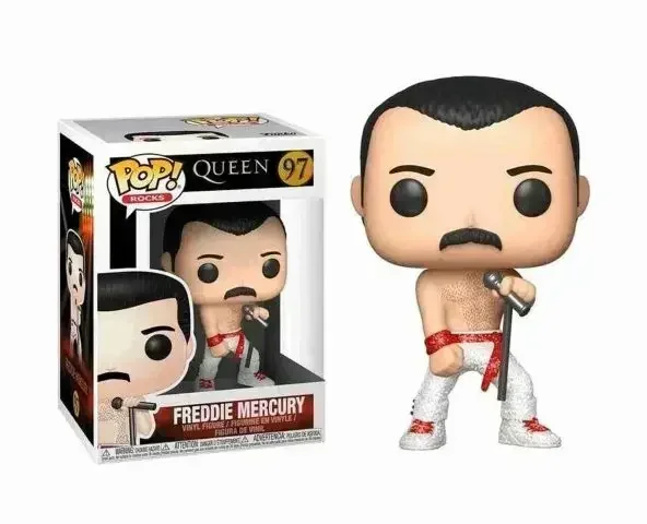 Фото Новое поступление Funko Pop Rocks Queen Freddie Mercury # 184 # 183 #   97 #   Фредди Меркьюри ПВХ Виниловые Фигурки Коллекция Модели Игрушки Подарок №3