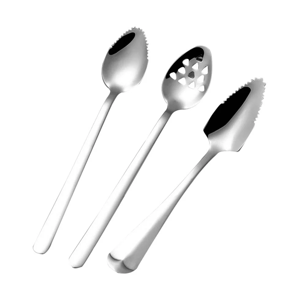 

Spoons Spoon Grapefruit Serrated Fruit Dessert Scraping Stainless Citrus Steel Pudding Sugarmini Appetizer Serving Cocktail Kiwi