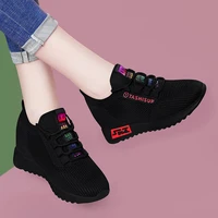 womens shoes breathable mesh cloth lightweight non slip comfortable increased casual sneakers zapato tenis de seguridad mujer
