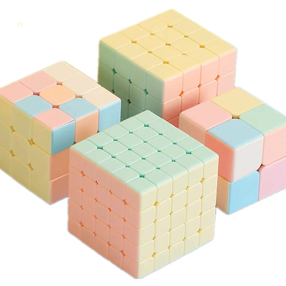 

2023 Новый магический куб Макарон без наклеек для умных игр 2x2 3x3 4x4 5x5 Пирамида Макарон скоростной куб игрушки-антистресс