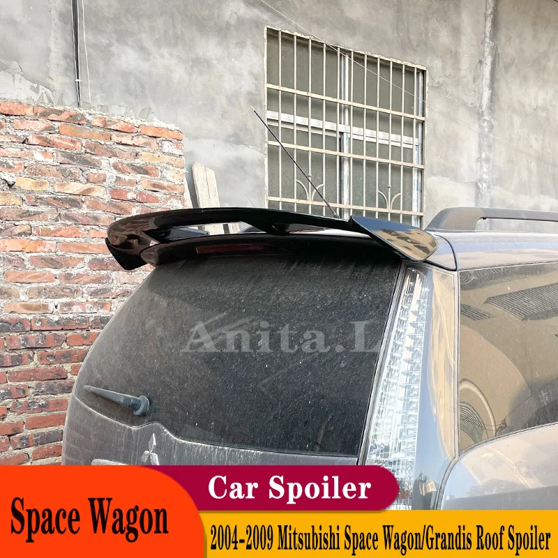 

For Mitsubishi Grandis Space Wagona Roof Spoiler 2004-2009 Sports Style ABS Plastic MPV Car Rear Wing Decorate Body Kit Retrofit