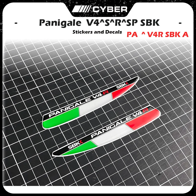 Фото V4R SBK для Ducati Supersport Panigale V4 V4S V4R SBK 2018-2022 Итальянские трехцветные флаги для крыльев 3D наклейка на борт крыльев №1