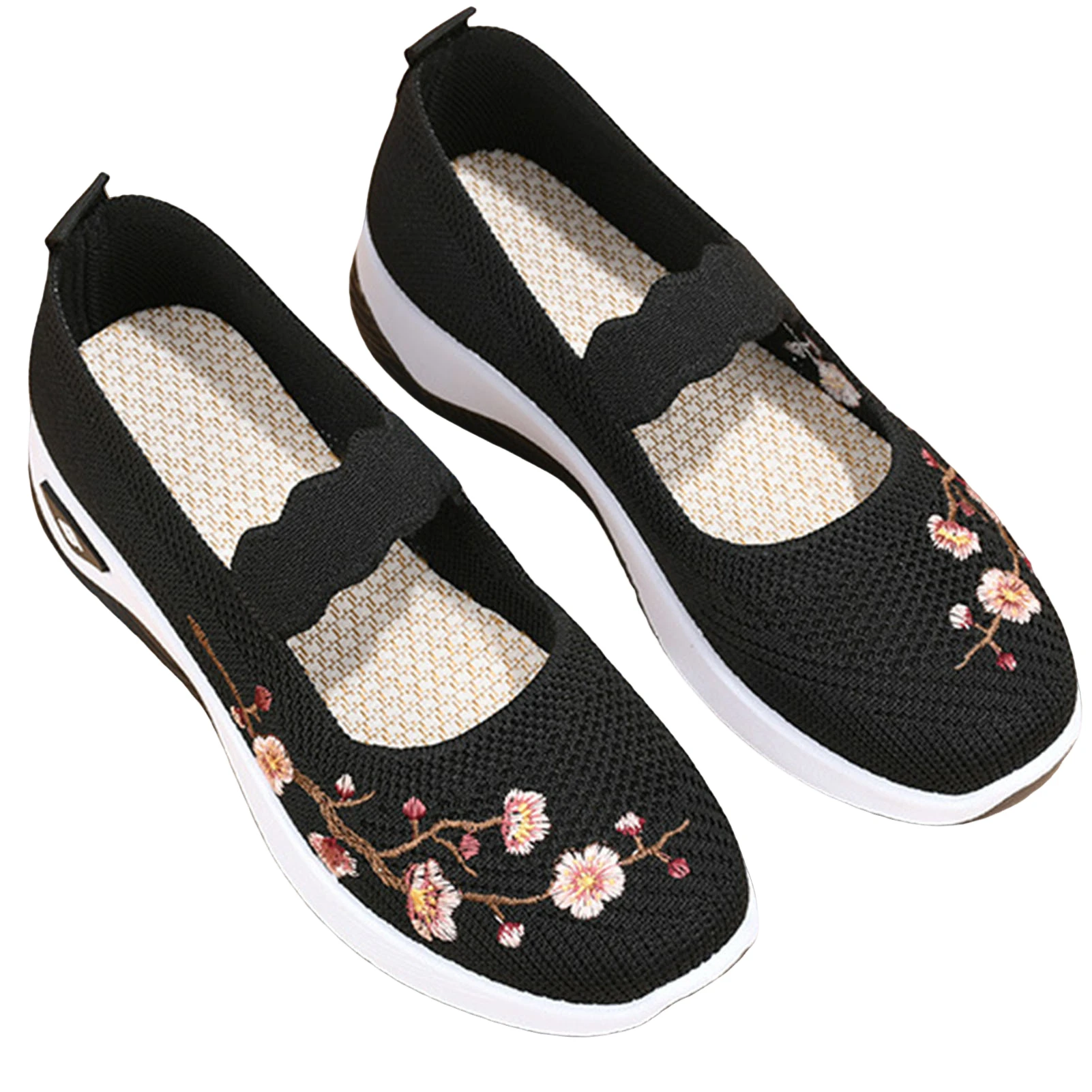 

Woman Flat Bottom Shoes with Delicate Embroidered Pattern Ideal Gifts for Relatives and Friends