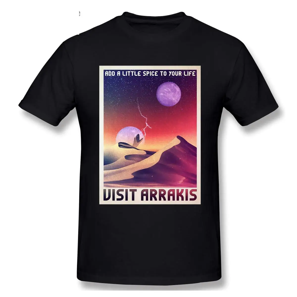 

Classic Book Science Fiction Arrakis Dune T-Shirt Men O-neck 100% Cotton Tshirts Tee Top