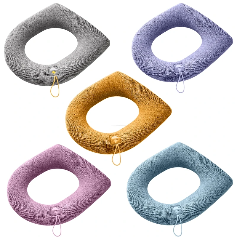 

Soft Toilet Seat Cover Pad Bathroom Warm Stretchable Cushioned Seat Covers New