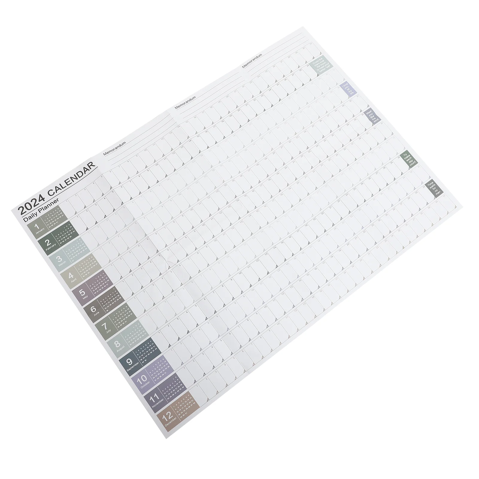 

2024 Wall Calendar Desktop Yearly Schedule Schedules Home Agenda Paper Office Planning