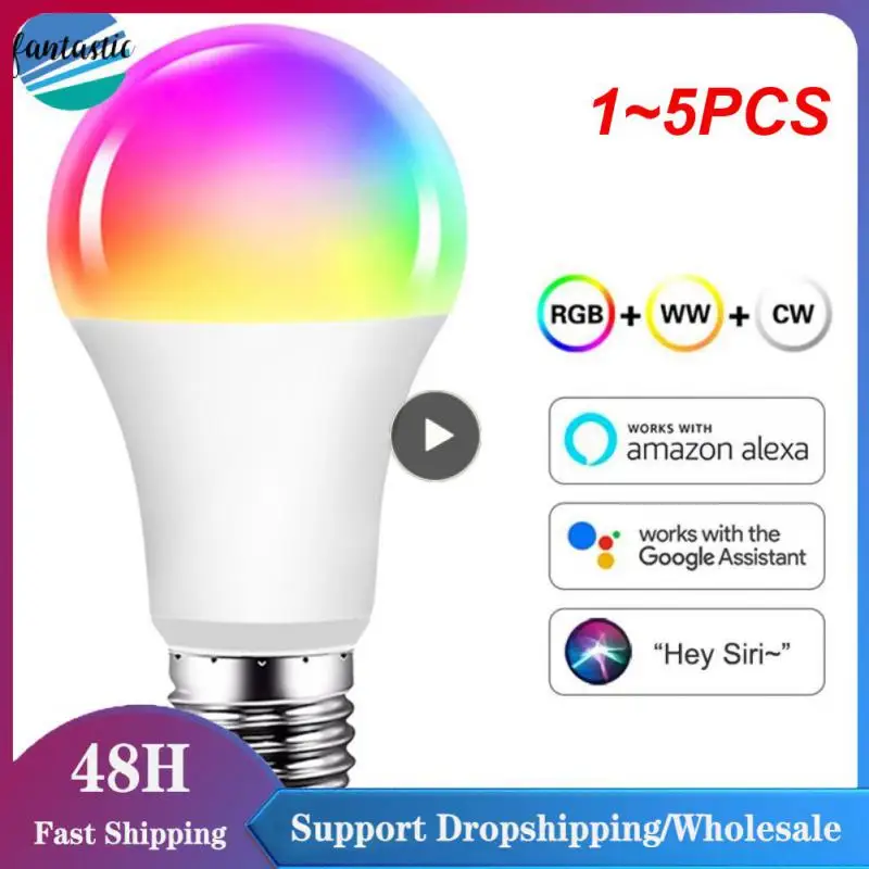 

Умные светодиодные лампы ZigBee E27 с цоколем RGB, 220 В, 110 В, 1-5 шт.