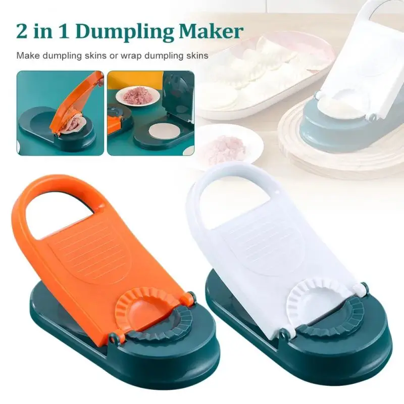 

2 In 1 Dumplings Modeling Dumpling Maker Dumpling Skin Maker Dumpling Mould Food Grade Manual Dough Presser Machine Kitchen Tool