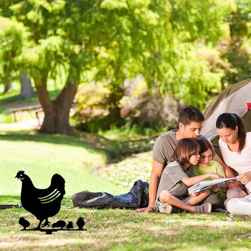 

1Pc Chicken Stake Acrylic Unique Easter Decoration Animal Silhouette Garden Decoration