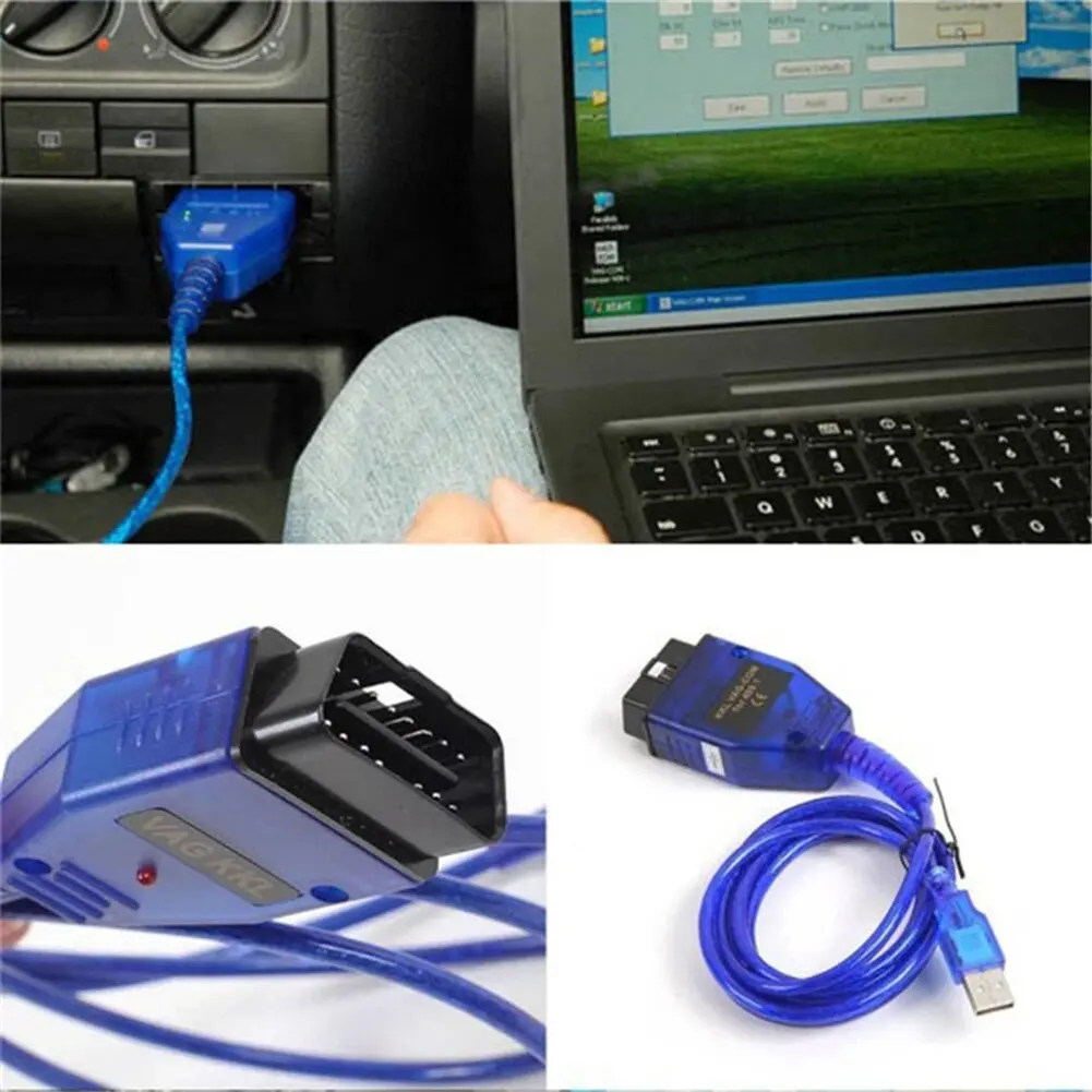 Obd2 Ii Obd Usb-кабель Kkl Vag-com 409 1 диагностический сканер для Vw/audi/seat Vcds автомобильный