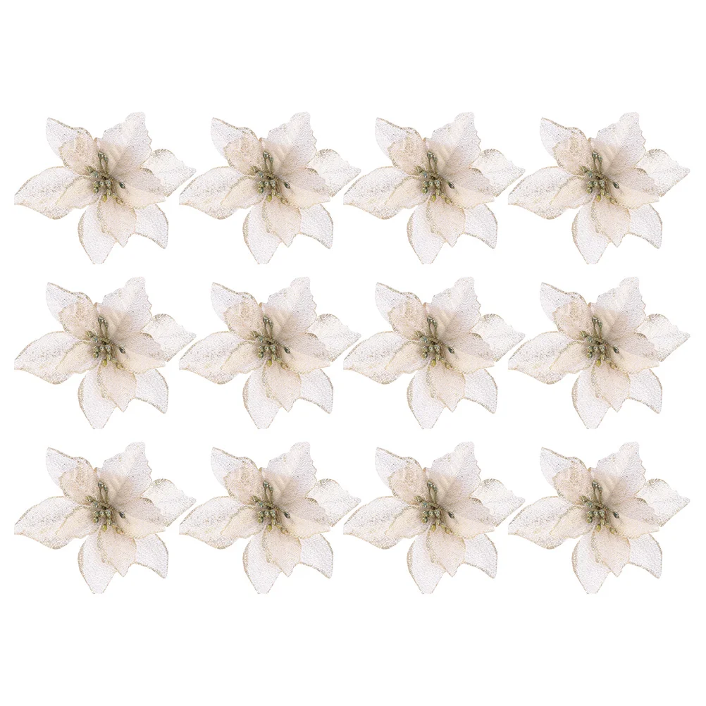 32 шт. рождественские украшения для магазина цветов фестиваль блестящие цветы