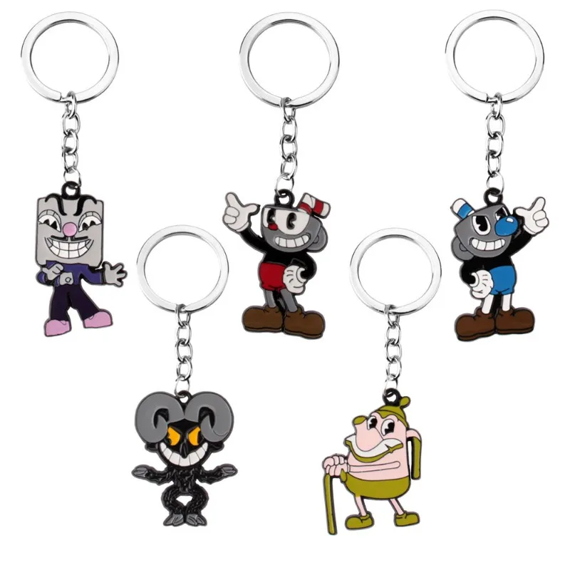 Новый стиль Cuphead Marvel брелок из ПВХ мягкий резиновый автомобильный для ключей