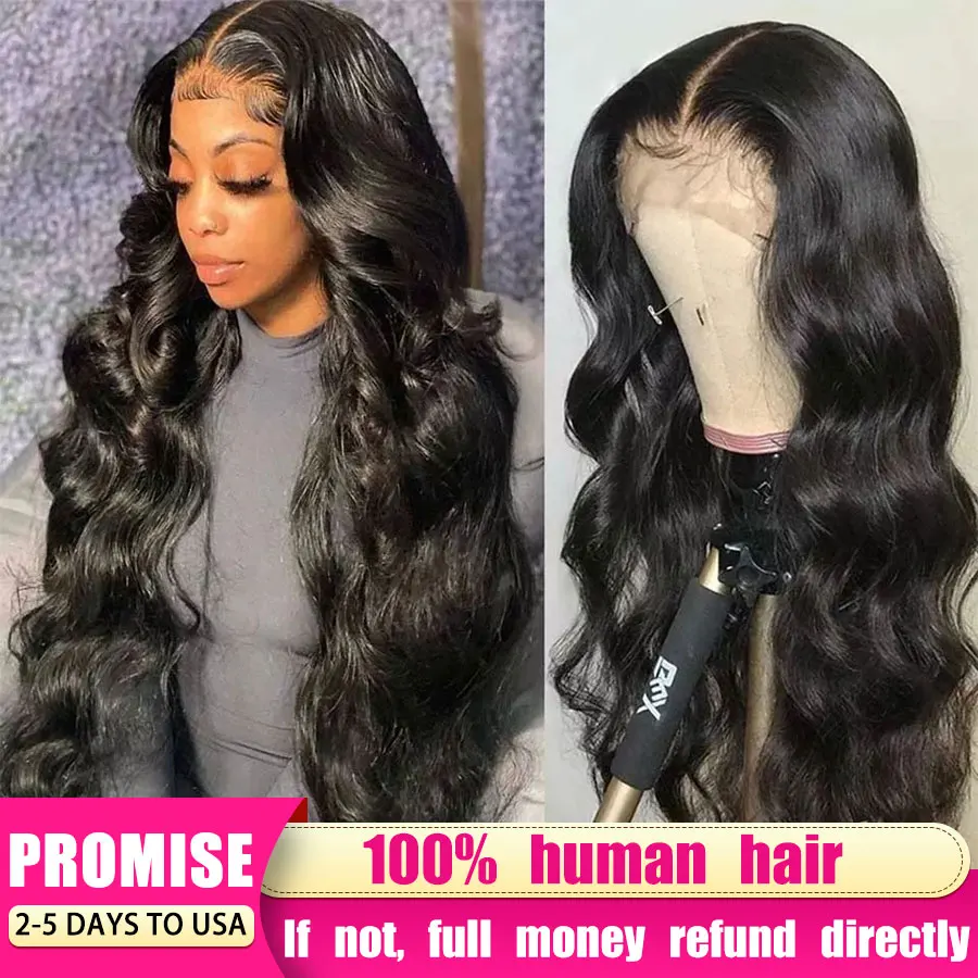 

32-дюймовые волнистые кружевные передние парики Hd прозрачные кружевные передние человеческие волосы парики для женщин 13X6X2 безклеевые круже...