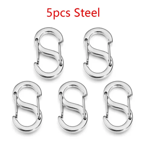 Золотые застежки-карабины "S", нержавеющая сталь, 2-5 шт.