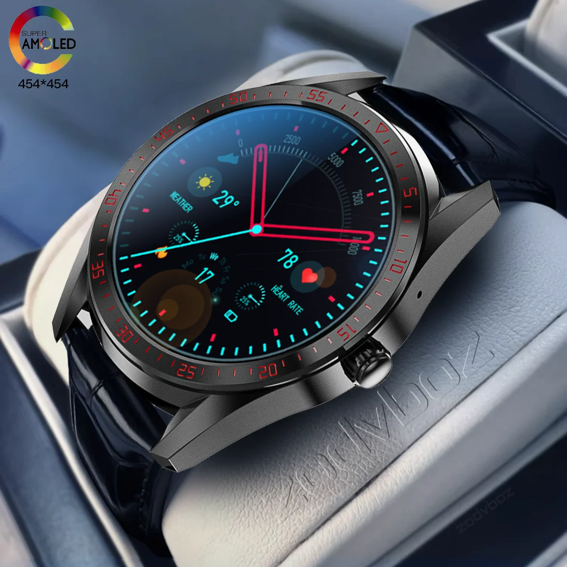 

2022 New Smart Watch Men 454*454 AMOLED HD Screen Custom Dial Bluetooth Call Local Music Weather Forecast Waterproof Smartwatch