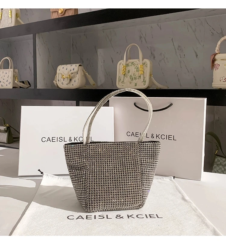 Crystal Shiny Diamond Rhinestones Evening Clutch Bag Dinner Party Wedding Purse Women Handbag Luxury Designer Messenger Bag