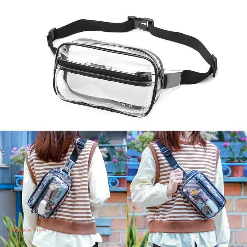 

Clear Waist Bag Women Purse PVC Phone Fanny Pack Sports Travel Ladies Belt Bag