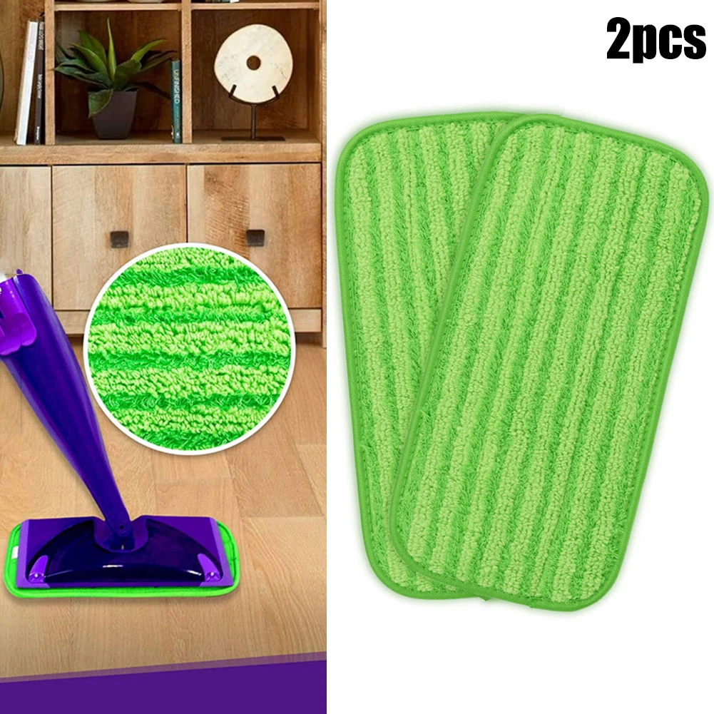 

~2PCS Microfiber Floor ~Mop Pads 12 Inch ~Reusable For Swiffer ~Wet Jet Flat 30.5*15cm~Household Cleaning~Tools Accessories2PCS