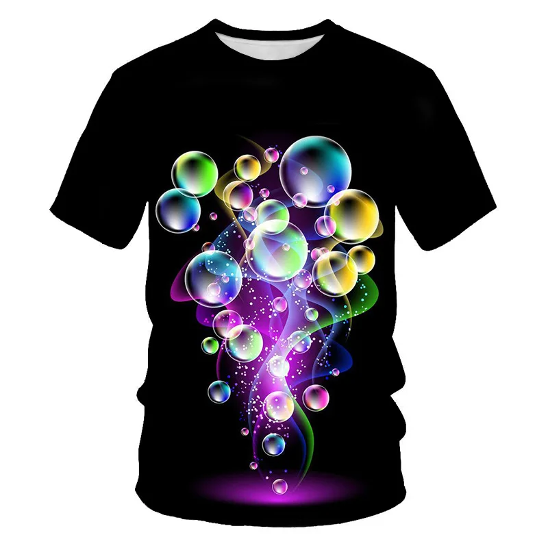 

2022 latest European and American style fashion casual men's 3DT shirt trend new