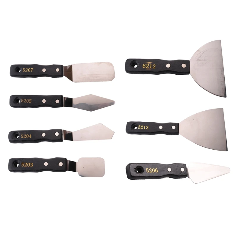 

5Pcs Large Painting Knife Set Pallet Knife,Painting Mixing Scraper Spatula Palette Knife Tools,For Color Mixing Supplies