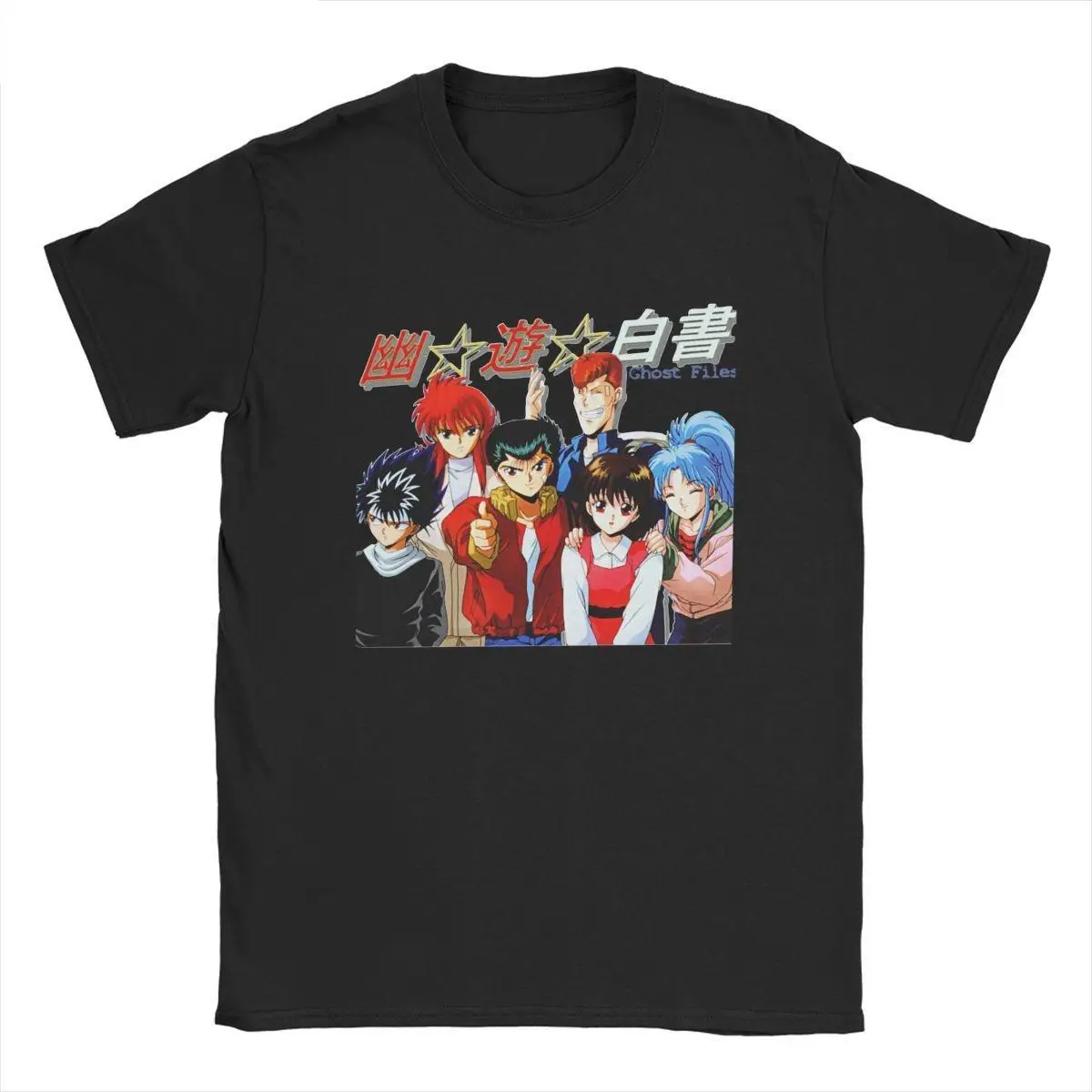 Men's Yu Yu Hakusho Gang Anime T Shirt 100% Cotton Tops Vintage Short Sleeve O Neck Tee Shirt 4XL 5XL 6XL T-Shirt