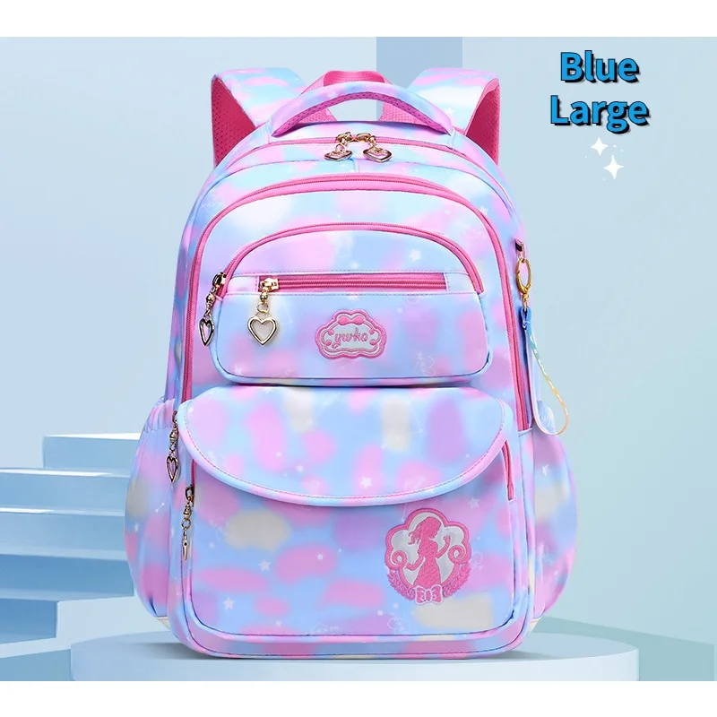 Cute Children Tie Dyed Fashion Large Capacity Backpacks for Travel New Primary Girl Sweet Waterproof Tutorial Bags All-match Hot
