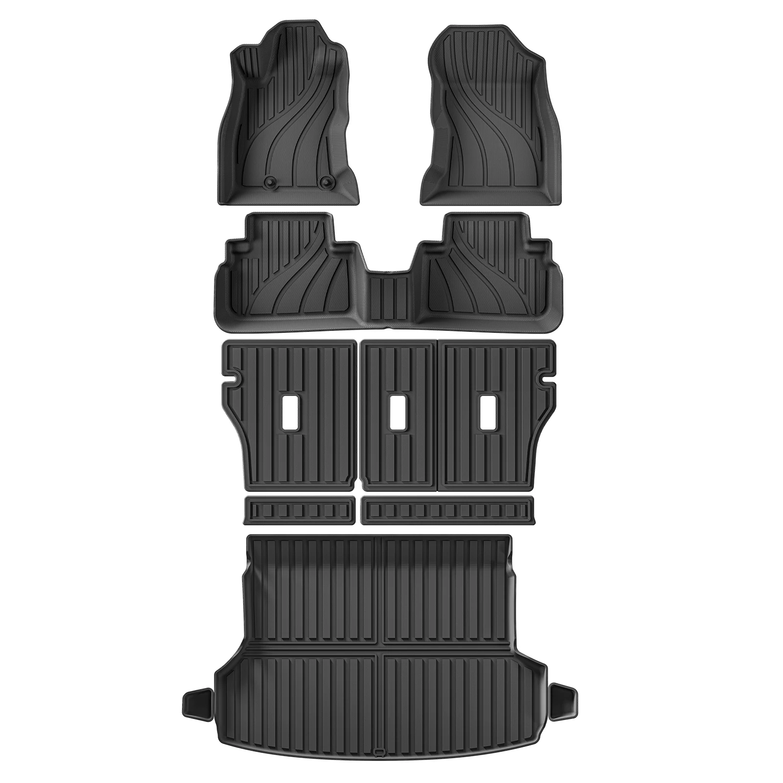 

Для Subaru Forester 2019-2024 топливная версия США TPE 3D автомобильные коврики грузовой вкладыш багажник/накладка на спинку водонепроницаемый черный